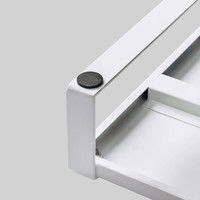 サンワサプライ スチール製机上ラック（W500） ホワイト MR-LC207W 幅500×奥行257×高さ89mm 1台（直送品）