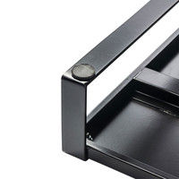 【在庫限り処分品】サンワサプライ スチール製机上ラック（W600）ブラック MR-LC208BK 幅600×奥行257×高さ89mm 1台（直送品）