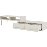 佐藤産業 FREX（フレックス）ローボード 幅1050～1900×奥行398×高さ400mm FX40-105RL WH 1台（直送品）