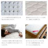 佐藤産業 M2（エムツー） 圧縮 Pマットレス セミシングル 幅800×奥行1950×高さ180mm M2W800SS-AP 1台（直送品）