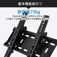 スタープラチナ TVセッターチルトFT100 Sサイズ ブラック TVSTIFT100SB 1個