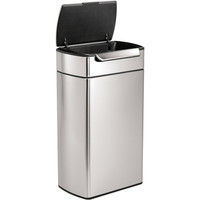 simplehuman（シンプルヒューマン） レクタンギュラータッチバーカン 40L シルバー CW2014 幅40×奥行29×高さ71cm 1個（直送品）