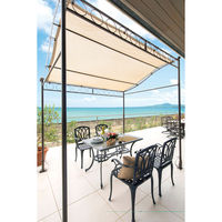 タカショー アル・カウン ウッドダイニングテーブル 5点セット GSTY-12WS5（直送品）