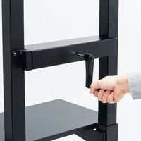 サンワサプライ 55～65型対応手動上下昇降液晶ディスプレイスタンド ブラックCR-PL30BK 幅1000×奥行710×高さ1657～1917mm（直送品）