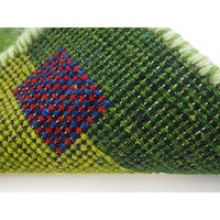 萩原 ギャッベ マット・ラグ GABBEH D15 グリーン 約80×140cm 1枚（直送品）