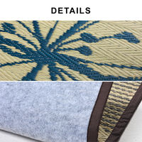 萩原 い草センターラグ（裏貼り） フェアリー ブラウン 約230×230cm 1枚（直送品）