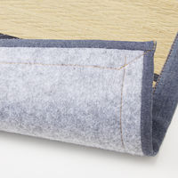 萩原 い草センターラグ（裏貼り） 英字マリン BL ブルー 約176×176cm 1枚（直送品）