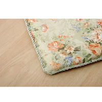 イケヒコ クッション リビング フリーシート エレガンス 花柄 『モニエール』 グリーン 約48×136cm 1個（直送品）