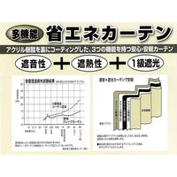 ユニベール エフェクト アイボリー 厚地カーテン 幅100×高さ200cm 1セット（2枚入り） 1セット（厚地カーテン2枚）（直送品）