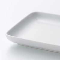 【まとめ買いセット】 無印良品 白磁角皿 約幅22.5×奥行12×高さ2.5cm 1箱（5枚入） 良品計画