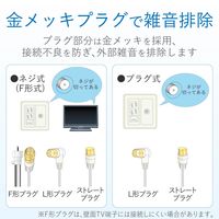 DXアンテナ テレビ接続用同軸ケーブル 4JW10SLS(B) 1個（直送品）