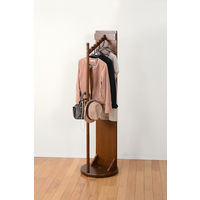 【軒先渡し】萩原 回転ミラー VD-7029DBR ブラウン （約）幅φ45×高さ170cm 1台（直送品）