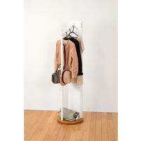 【軒先渡し】萩原 回転ミラー VD-7029NW ホワイト （約）幅φ45×高さ170cm 1台（直送品）