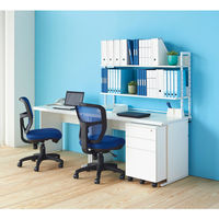 【車上渡し】アール・エフ・ヤマカワ ワークデスク3段ワゴン オールロックタイプ ホワイト 幅420x奥行500x高さ650mm 1台（直送品）