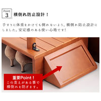 ファミリー・ライフ 木製手すり付き玄関踏み台100cm幅 03517 1台