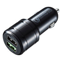 サンワサプライ QuickCharge3.0対応カーチャージャー（2ポート） CAR-CHR72QU 1個（直送品）