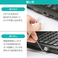 サンワサプライ LANポートロック SLE-12SN 1セット(3個入)