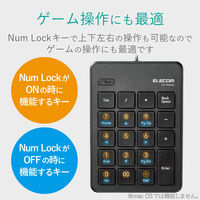 エレコム 有線テンキーパッド/パンタグラフ/薄型/ブラック TK-TCP018BK 1個（直送品）