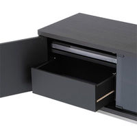 HAMILeX Badic（バディック）シリーズ リビングボード ブラック木目柄 幅1200×奥行380×高さ398mm B-7322 1台（直送品）