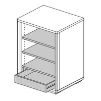 HAMILeX Badic（バディック） B-7126用 オプション引出しユニット ブラック木目柄 幅512×奥行400×高さ131mm BP-714（直送品）