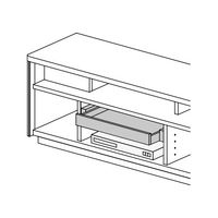 HAMILeX Badic（バディック）シリーズ オプション引出しユニット ブラック木目柄 幅450×奥行276×高さ50mm BP-733 1台（直送品）