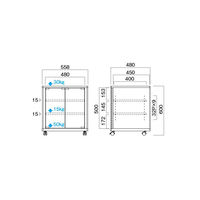 TIMEZ NX-Bシリーズ タテ型オーディオラック ブラック 幅558×奥行480×高さ600mm NX-B301L 1台（直送品）