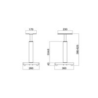 HAMILeX SBシリーズ スピーカースタンド ブラウン木目柄 幅1600×奥行310×高さ1521.6mm SB-709 1セット（2台）（直送品）