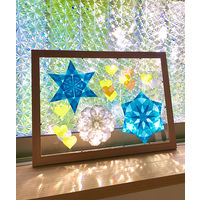 クラサワ 折り紙 ひかりとり紙 　2サイズ（7.5cm角／15cm角）×7色アソート　P0200 1袋（168枚入）