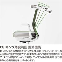 【組立設置込】コクヨ モネット 背メッシュ 肘無 ランバー付 背座ツートン ナイロンキャスター ソフトベージュ×アッシュターコイズ 1脚（直送品）