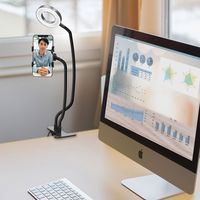 PGA LEDライト付き フレキシブルアームクリップ PG-FXASD02BK 1個