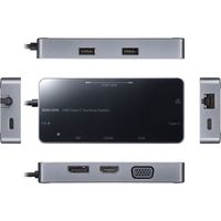 サンワサプライ USB Type-C ドッキングステーション USB-DKM2BK 1個（直送品）