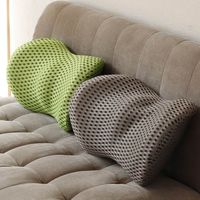 クラスアップ クッション ランバーサポート ウレタン メッシュ 低反発 グリーン 387519 1個（直送品）