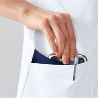 ルコックスポルティフ ジャケット ホワイト×ネイビー L UQW1059-5-L 1枚　白衣（直送品）