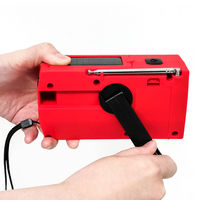 セーフラン安全用品 多機能充電防災ラジオライト (スマホ充電可能) J2460-RD 1個