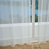 スミノエ コルネ セミオーダー レースカーテン パピルネ 1700×940mm ナチュラルホワイト １セット(2枚入)（直送品）