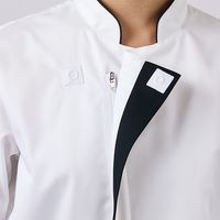 住商モンブラン コックコート 兼用7分袖 黒/グレー 6-1140 S 1枚（直送品）