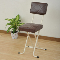 YAMAZEN　フォールディングチェア　スクエアタイプ　ブラウン　（直送品）