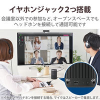 スピーカーフォン 会議用マイクスピーカー Bluetooth接続 無線・有線両対応 LBT-SP02BK エレコム（直送品）