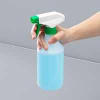 【スプレーボトル】 三宝化成 「現場のチカラ」 スプレーボトル 500ml 緑 半透明 1セット（10本）  オリジナル