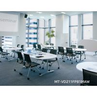 【組立設置込】コクヨ ビエナ フラップ台形 単柱 キャスター脚 幅860×奥行788×高さ720mm MT-VD87FPMV5 1台（直送品）