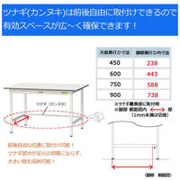 【車上渡し】山金工業 ワークテーブル150 軽量作業台 耐荷重150kg 固定式 SUPH-990-WW 1台（直送品）