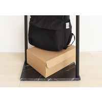 【軒先渡し】ヤマソロ オーア 大理石柄コーナーハンガー 幅380×奥行380×高さ1500mm ブラック 76-190 1台（直送品）