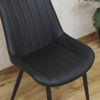【軒先渡し】後藤家具物産 シンプルダイニングチェアー ブラック DC-RTY-BK 1セット(2脚入)（直送品）