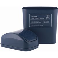 不二貿易 蓋つきダストボックス 2.2L ネイビー 72131 1セット(12個入)（直送品）