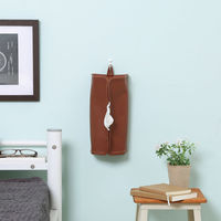 不二貿易 PUレザー調ティッシュケース BR 37809 1セット(1個×6)