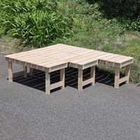 エイ・アイ・エス 国産桧 縁台 幅1480×奥行400×高さ400mm ナチュラル NHE-150 NA 1台（直送品）