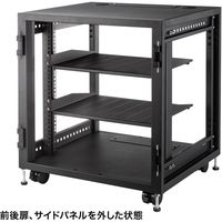 サンワサプライ 小型19インチマウントボックス(12U D600) CP-SVCBOX6BK 1台（直送品）