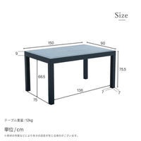 三栄コーポレーション 屋外設置、水洗い可能 ラタン調ガーデンテーブル 幅150cm 単品 A1-PYX150TBL_AS 1個（直送品）