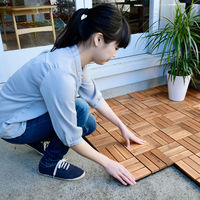 YAMAZEN 天然木ジョイントタイル NAJT-12*(BR)1P 1枚（直送品）