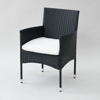 YAMAZEN ウイッカーテーブル・チェア・ソファー4点セット NCS-4(DBR) 1セット4台組（直送品）